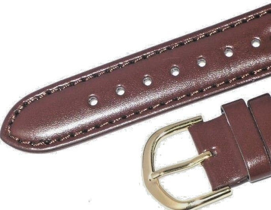 26 MM Dark Brown Genuine Leather Plain Watch Band, Lot of 6 bands