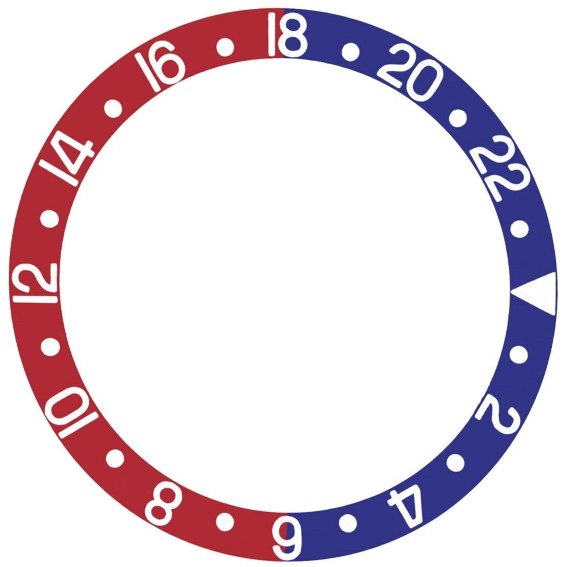 BEZEL INSERTER FOR ROLEX GMT BLUE RED PEPSI 16700 16710 16713 16718