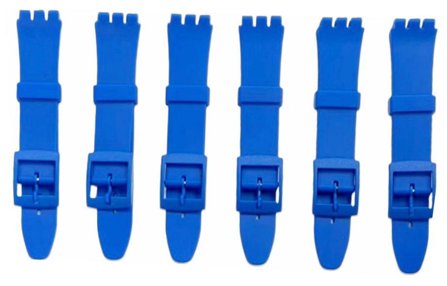 Swatch Replacement Plastic PVC Watch Band Flat without Pins 17mm