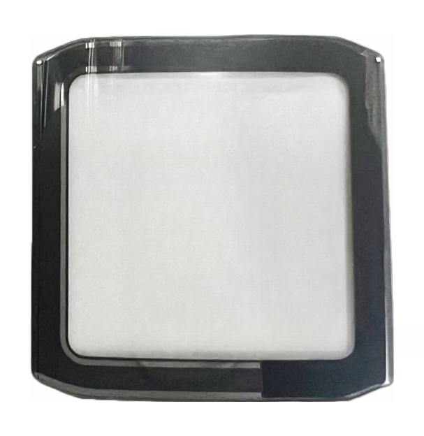 Sapphire Crystal Rado Double Dome Cut Edges Black Border w/Silver Lines(28×28)mm