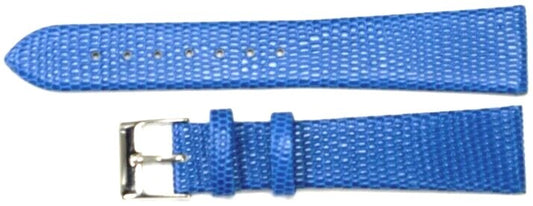 Watch Band Genuine Leather N. BLUE Lizard Grain Flat 22*18MM Excellent Quality