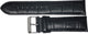 16mm Black Genuine Leather Alligator Grains Padded Watch Band