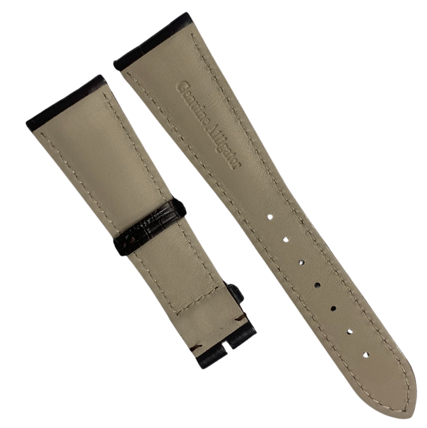 Luxury Genuine Alligator Leather Brown Leather Watch Band Strap – Multiple Sizes