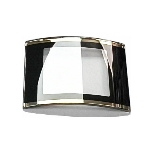 Sapphire Crystal Rado Sharp Edges Black Trim&Gold lines(24.8×19.0)fit 153.0789.3