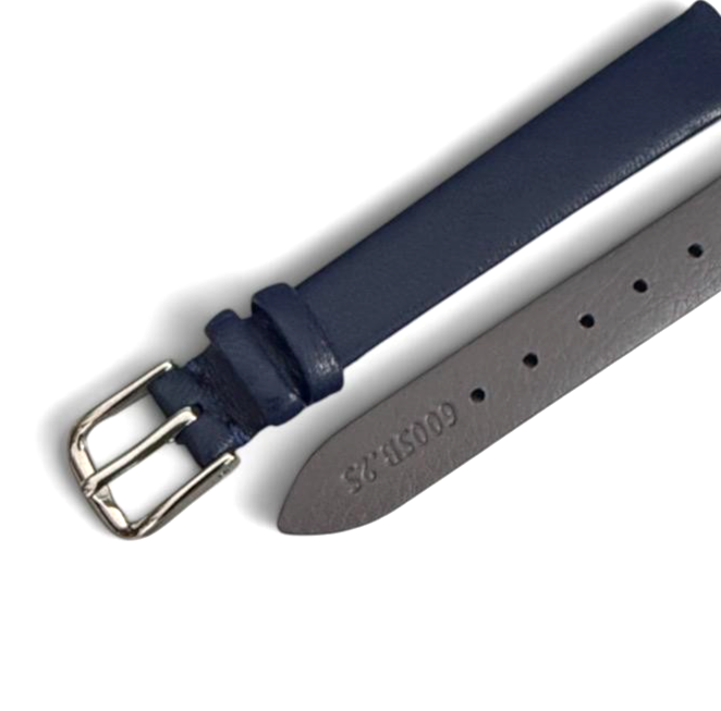 12mm Time King Purple Genuine flat Leather Watch Strap Band