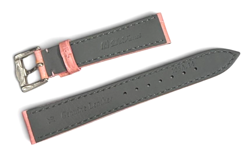 16mm pink Designer Alligator Genuine calf Leather Watch Strap Band