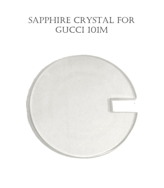 Sapphire Crystal Glass For Gucci 101M Chronograph Size 33x2.8x1.4 G Shape