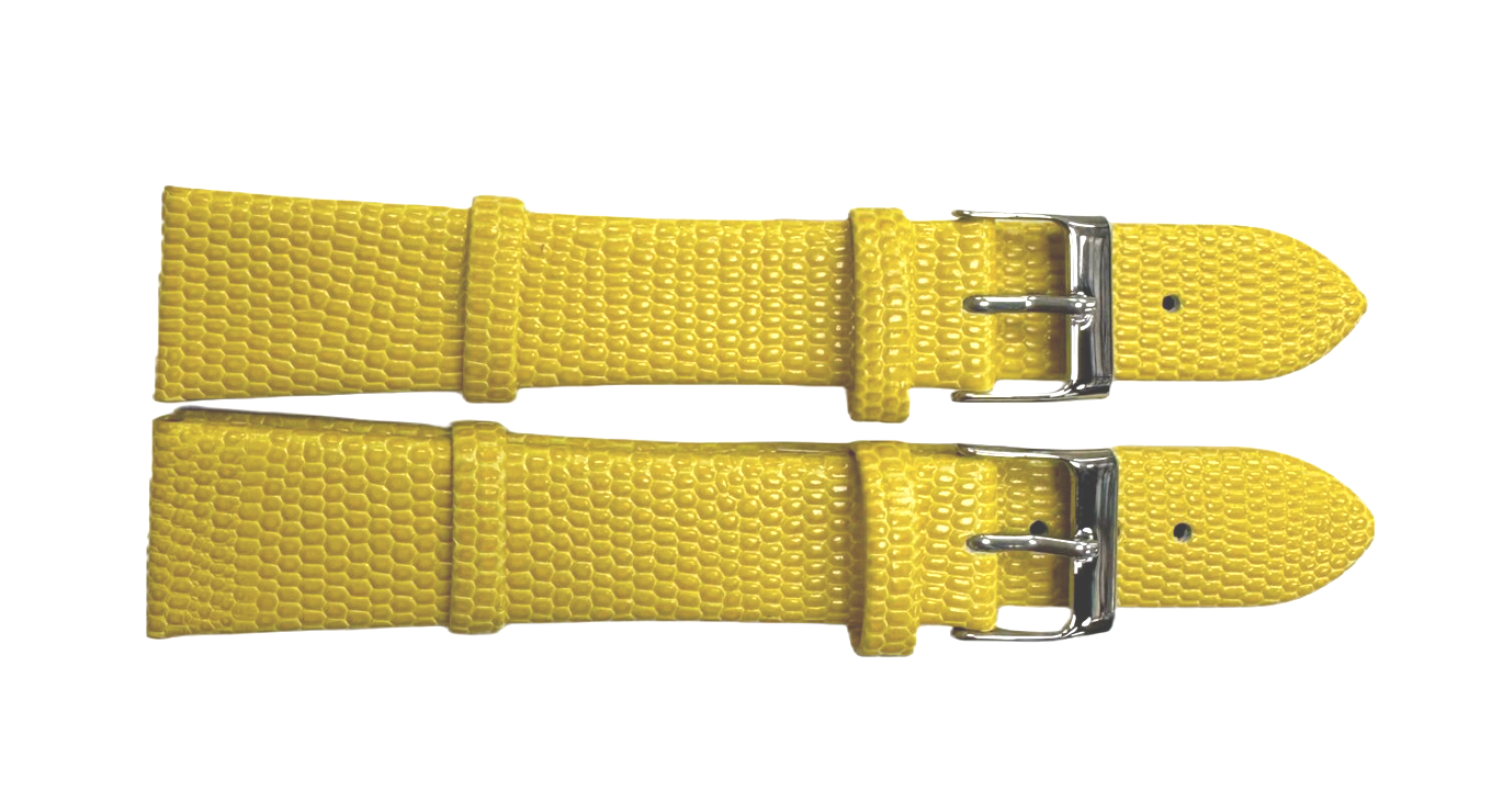 SET OF 2 Quality WATCH BAND GENUINE LEATHER LIZARD GRAIN SIZES 12MM-22MM