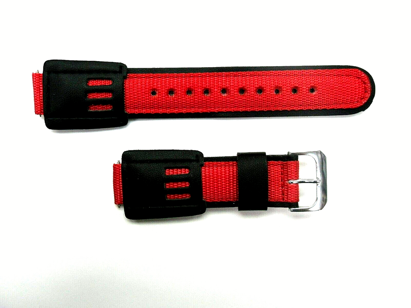 hot selling premium quality Watch Band Red-Black genuine leather -fabric 16 mm