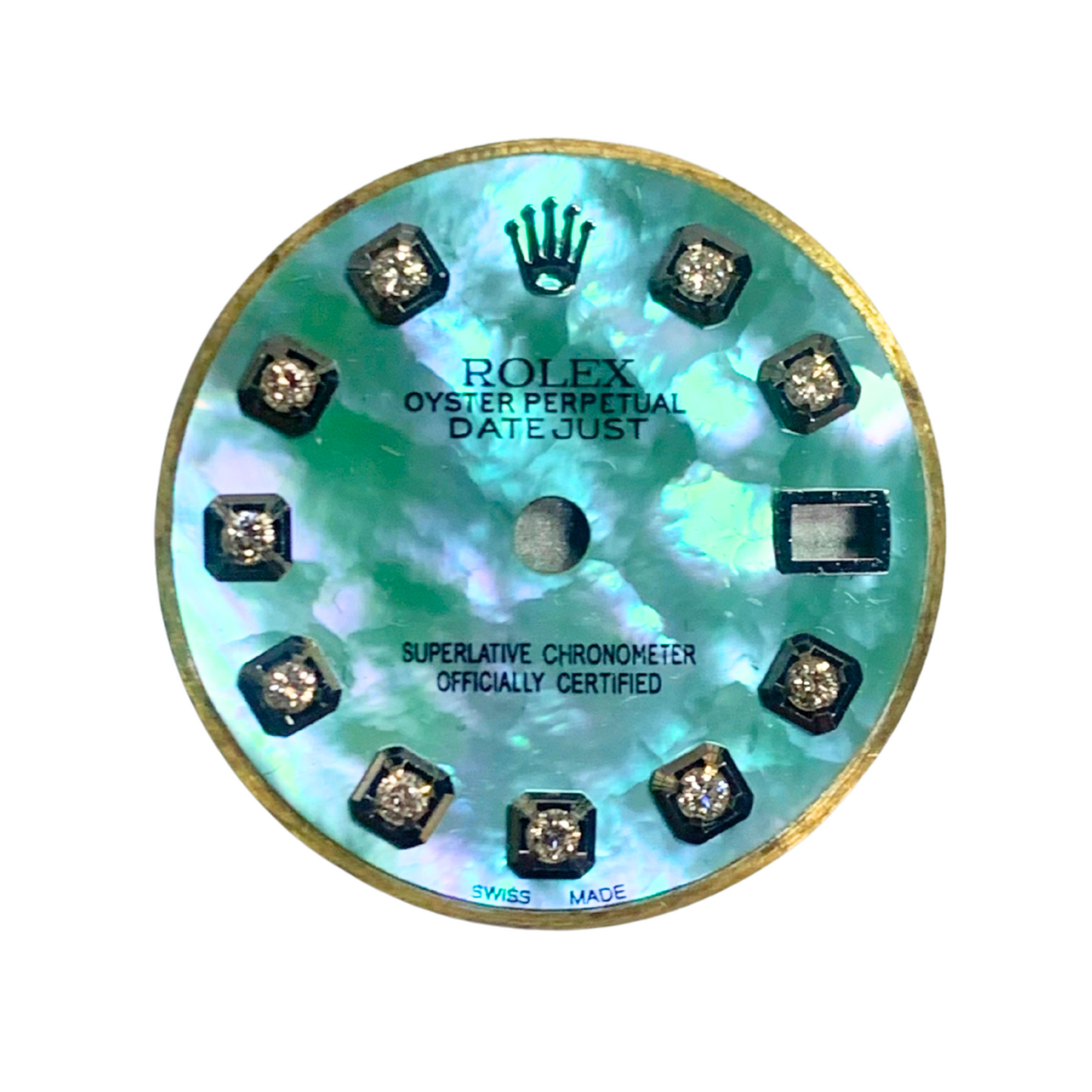 26mm Green Mother of Pearl Diamond Dial – Fits Rolex Datejust 116234