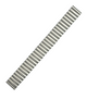 14MM Plain, Straight, Short, Silver-Tone Stainless Steel Stretch Watch Bands