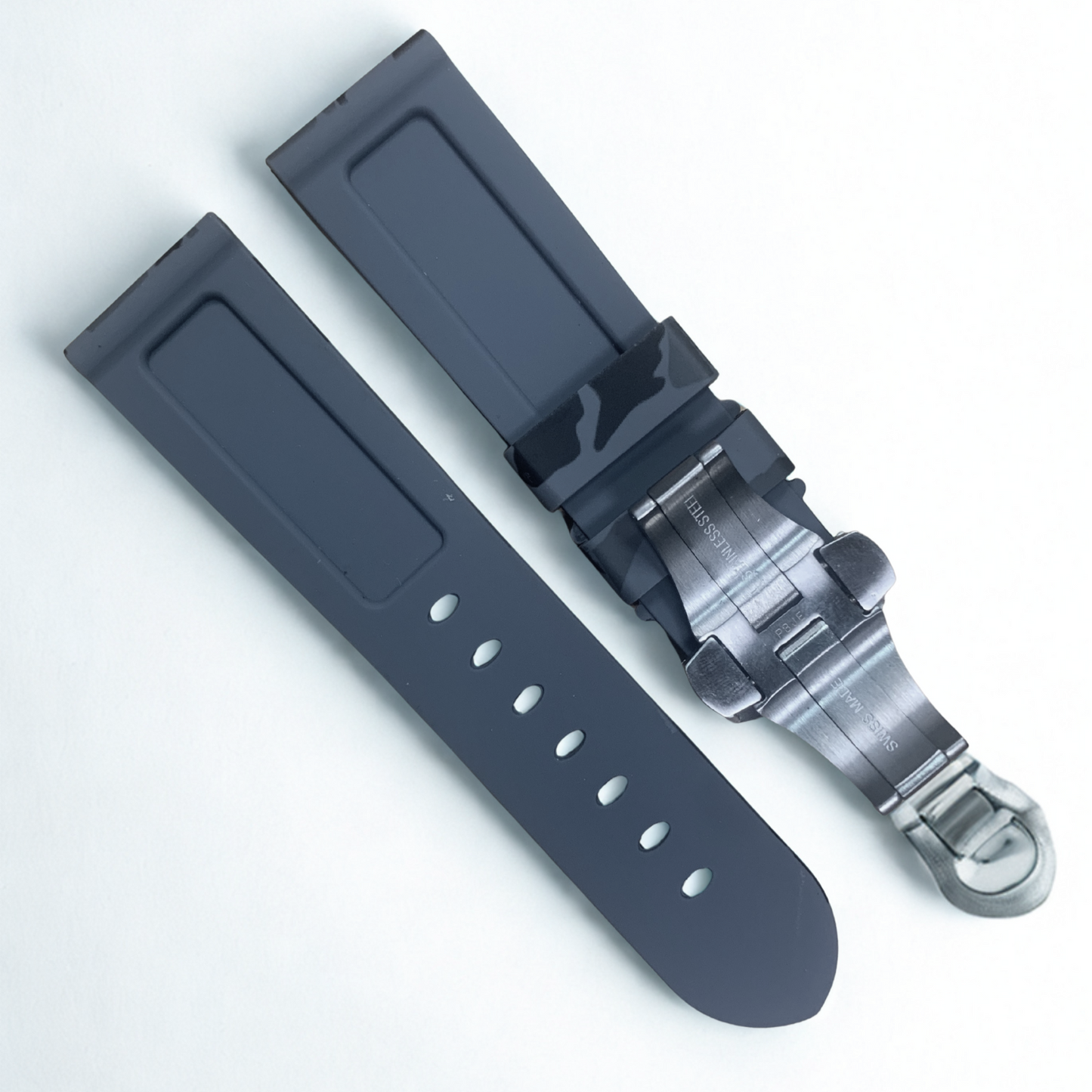 Rubber Watch Band 22mm/24mm - Gray Camouflage Color | For PANERAI OFFICIAL