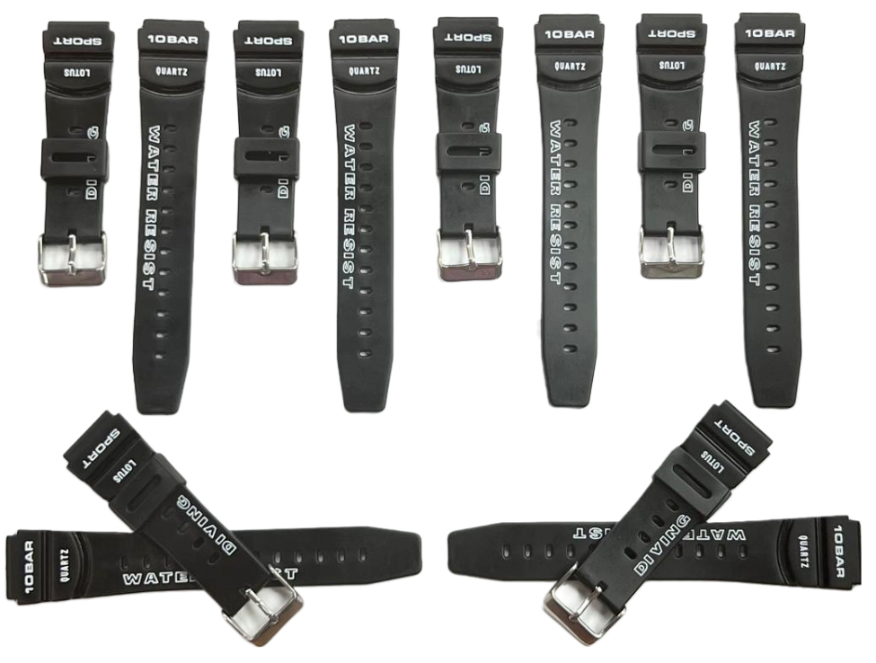 Water Resist Diving Sport PVC Watch Band 20mm Fits Timex Casio and Others