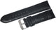 22mm Black Genuine Leather Watch Band Alligator Grains Padded Best Quality