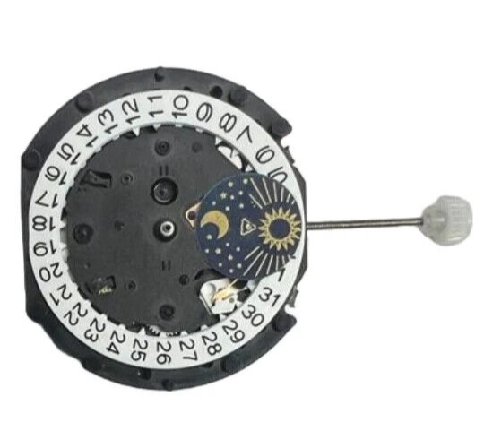 Sunon Chinese Multi Function Watch Movement PE90-05 3H and 3EYES Date At 4:30