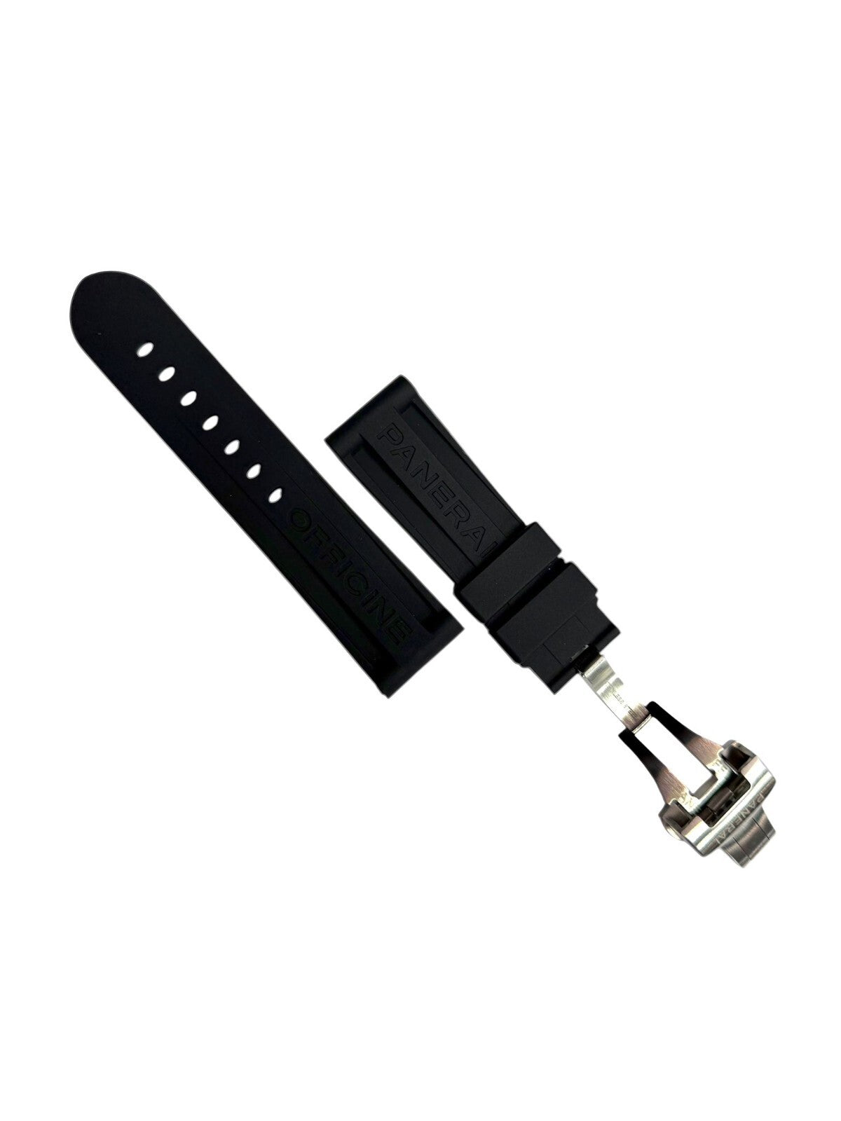 New Watch Band 24mm Rubber Strap Black Color for PANERAI OFFICIAL