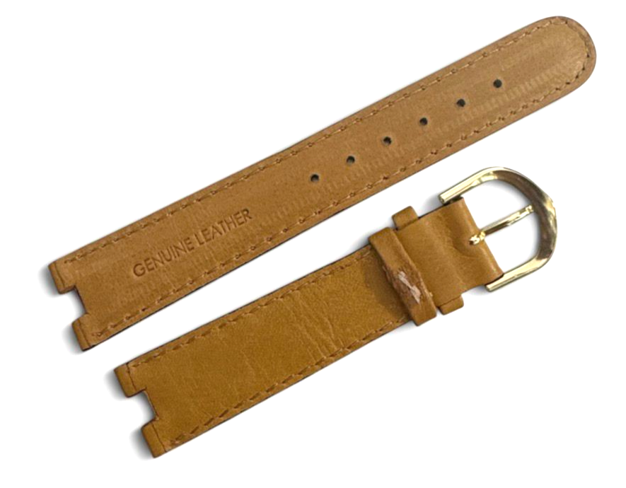 Tan w/stich padded Band Genuine Leather 18mm