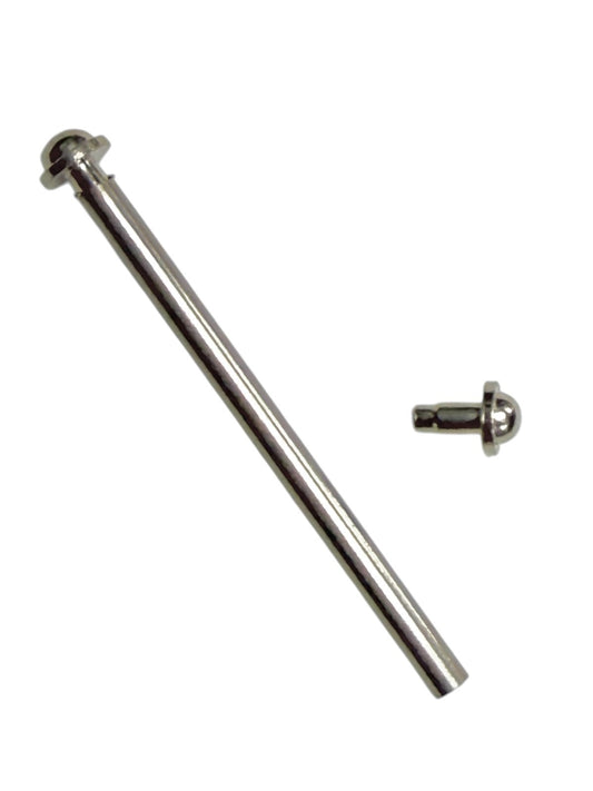 2PCS Stainless Steel Push-In Spring Bars – 24mm Watch Band Pins, Silver Tone