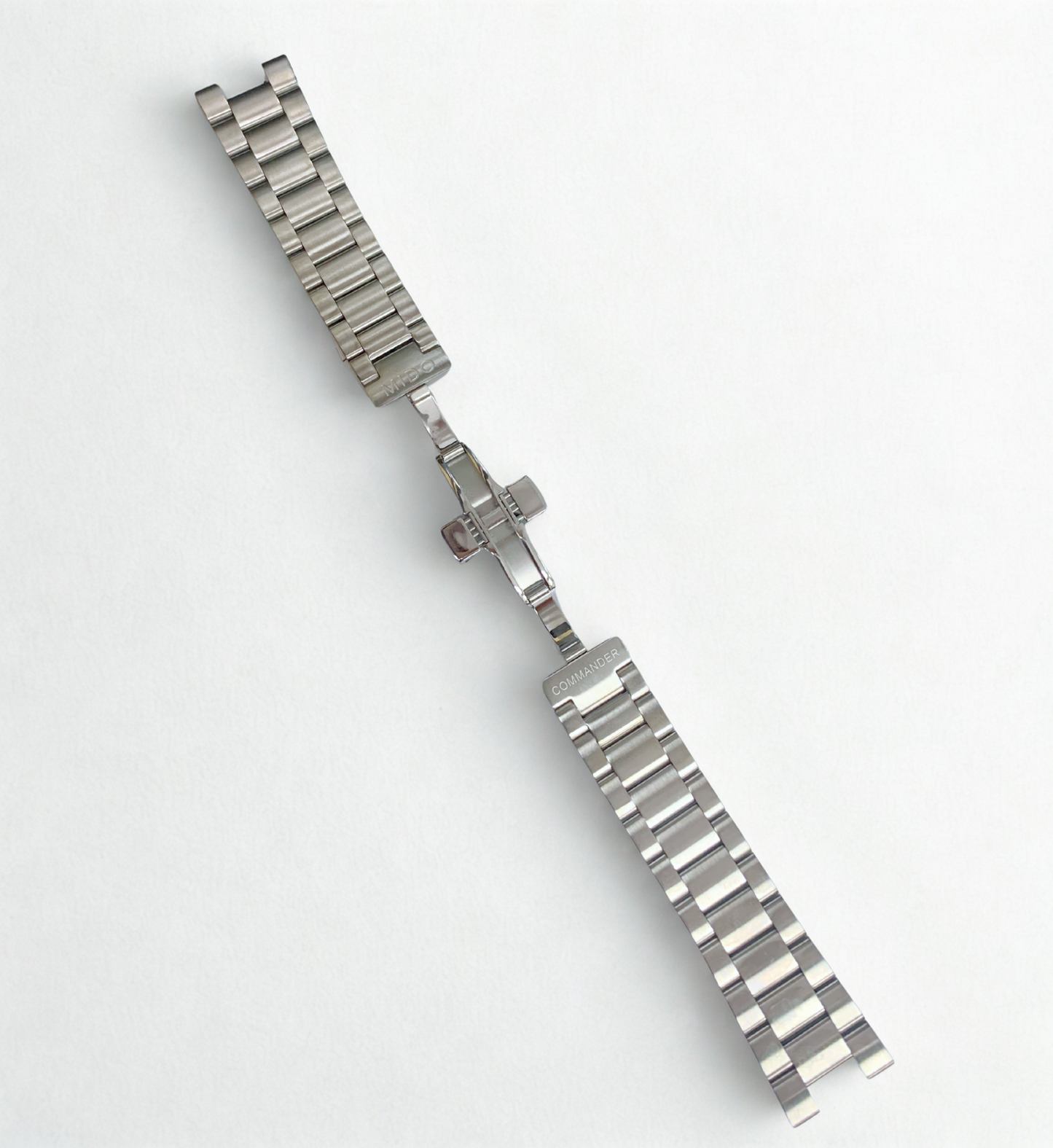 Silver Stainless Steel Band - 20mm Bracelet | for Mido Commander Watches