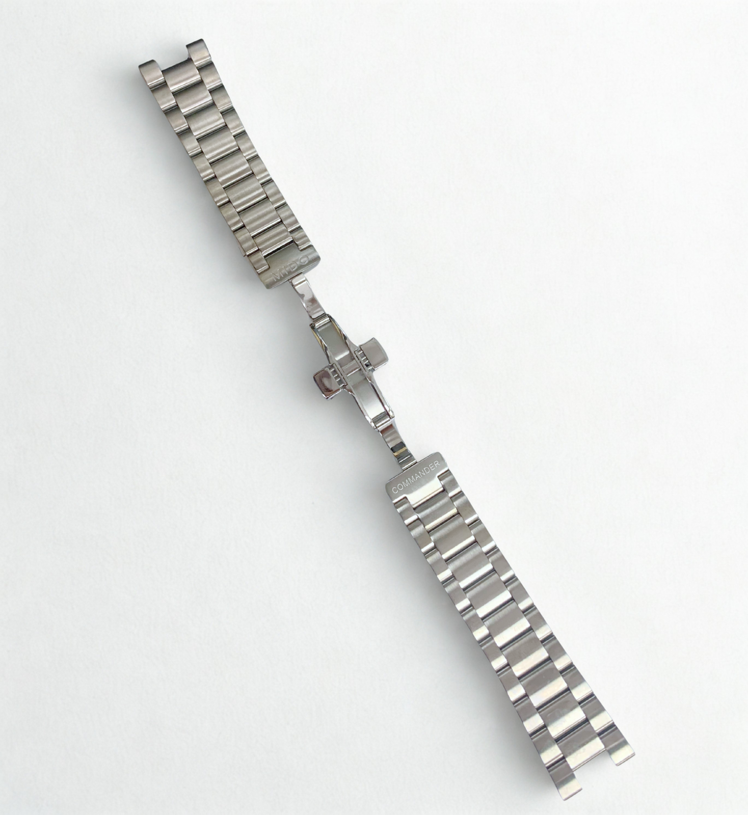 Silver Stainless Steel Band - 20mm Bracelet | for Mido Commander Watches