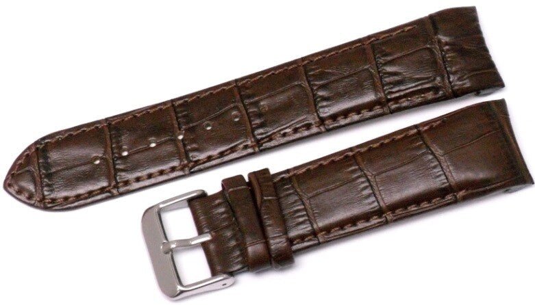 Watch Band Genuine Leather Curved End D. Brown 18mm Fit TISSOT,Omega Watches - Universal Jewelers & Watch Tools Inc.