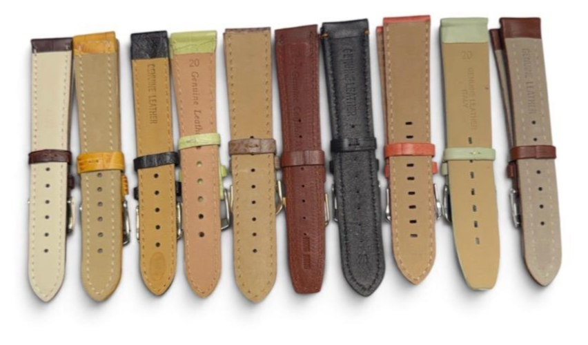 LOT OF 10 WATCH BANDS MIX SIZE STYLE AND COLORS /1618/20mm