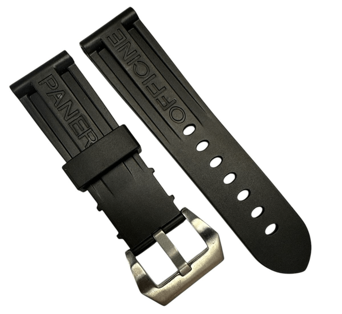 New Watch Band 24mm Rubber Strap Black Color for PANERAI OFFICIAL - Universal Jewelers & Watch Tools Inc.