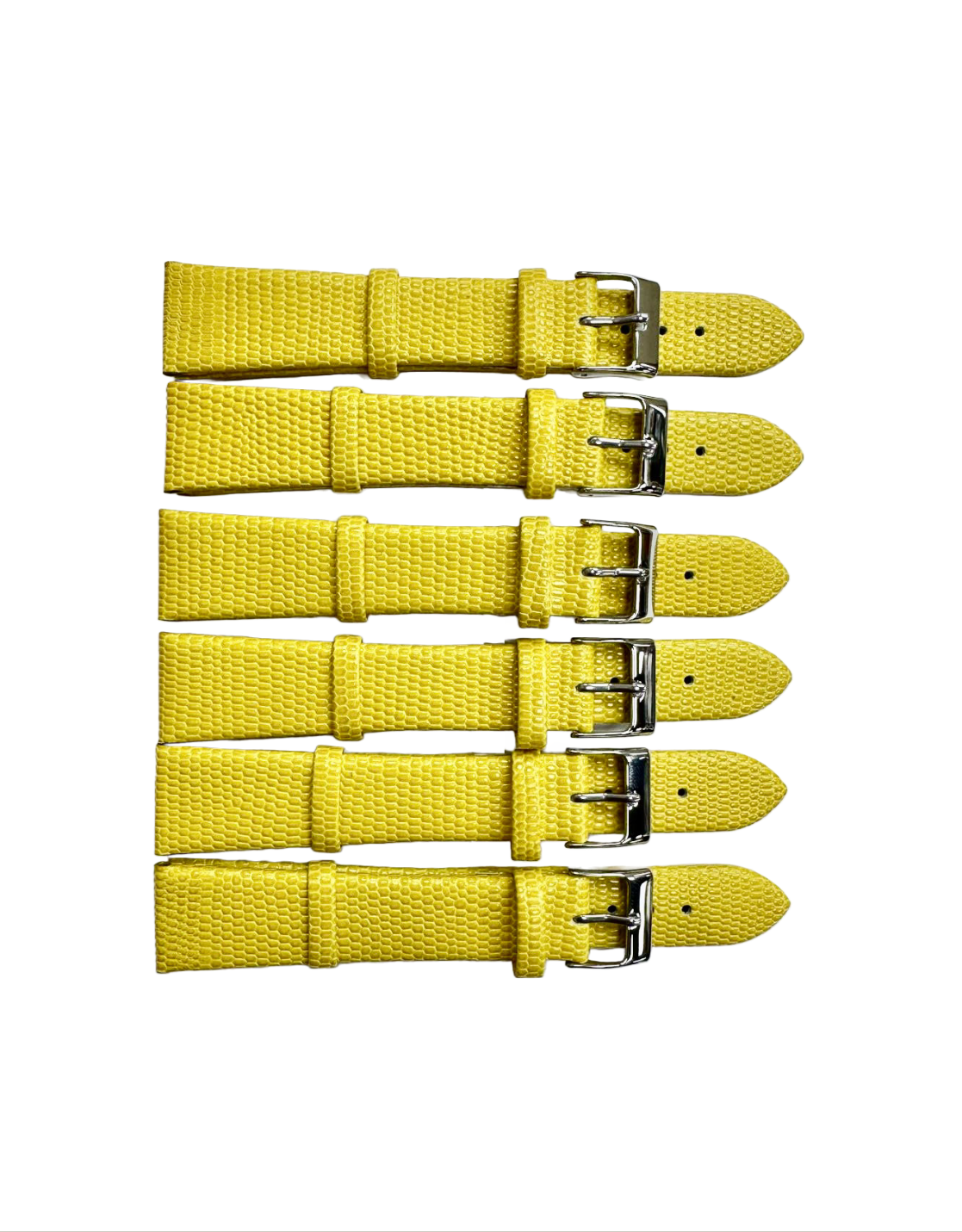 Lot of 6 Watch Bands 12- 22 mm Genuine Leather Lizard Grain Padded Best Quality