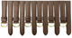 18 MM Plain Padded D.Brown Genuine Leather Watch Band with stitches (Lot of 6)