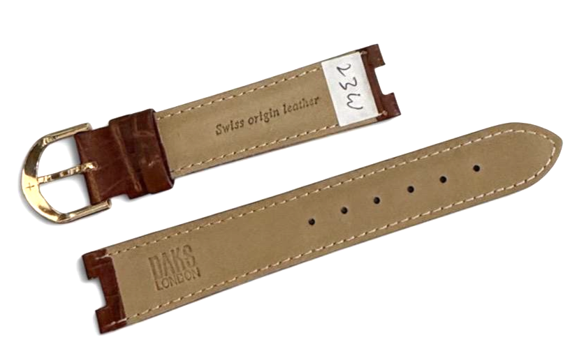 Watch Band Genuine Leather Alligator Grain Brown 18mm High Quality