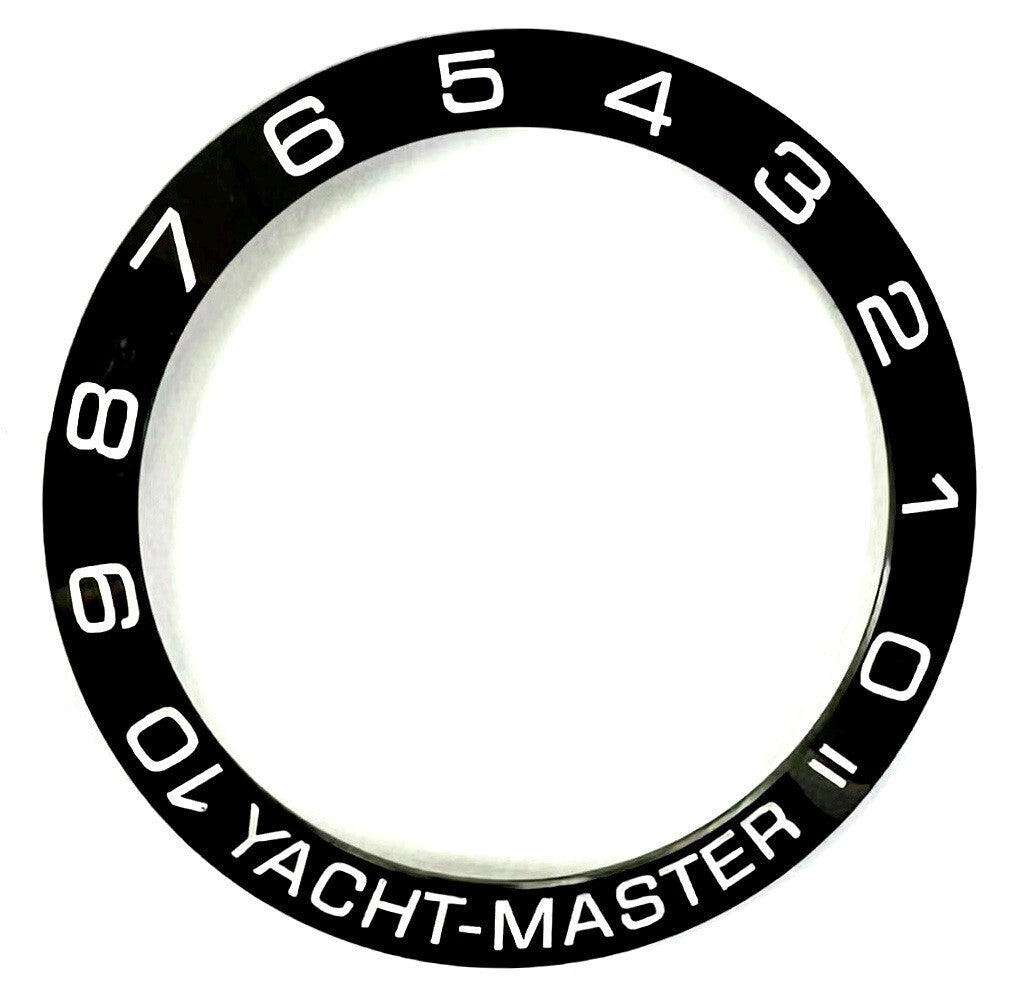 Bezel Inserter Ceramic Rolex YACHT - MASTER Dark Brown and Beige . (41MMx32.7MM) - Universal Jewelers & Watch Tools Inc.