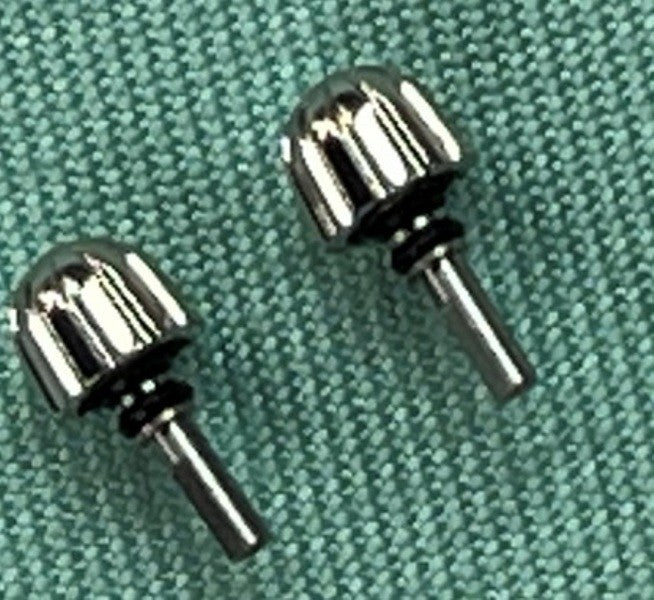 Set of 2 Pcs. Breitling Factory Chronomat Pusher White ,Chromed color 4.06mm