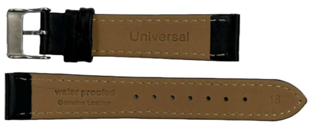 1PC Multi-Color Watch Band Size (20✖18)mm Stitched Plain Leather Strap