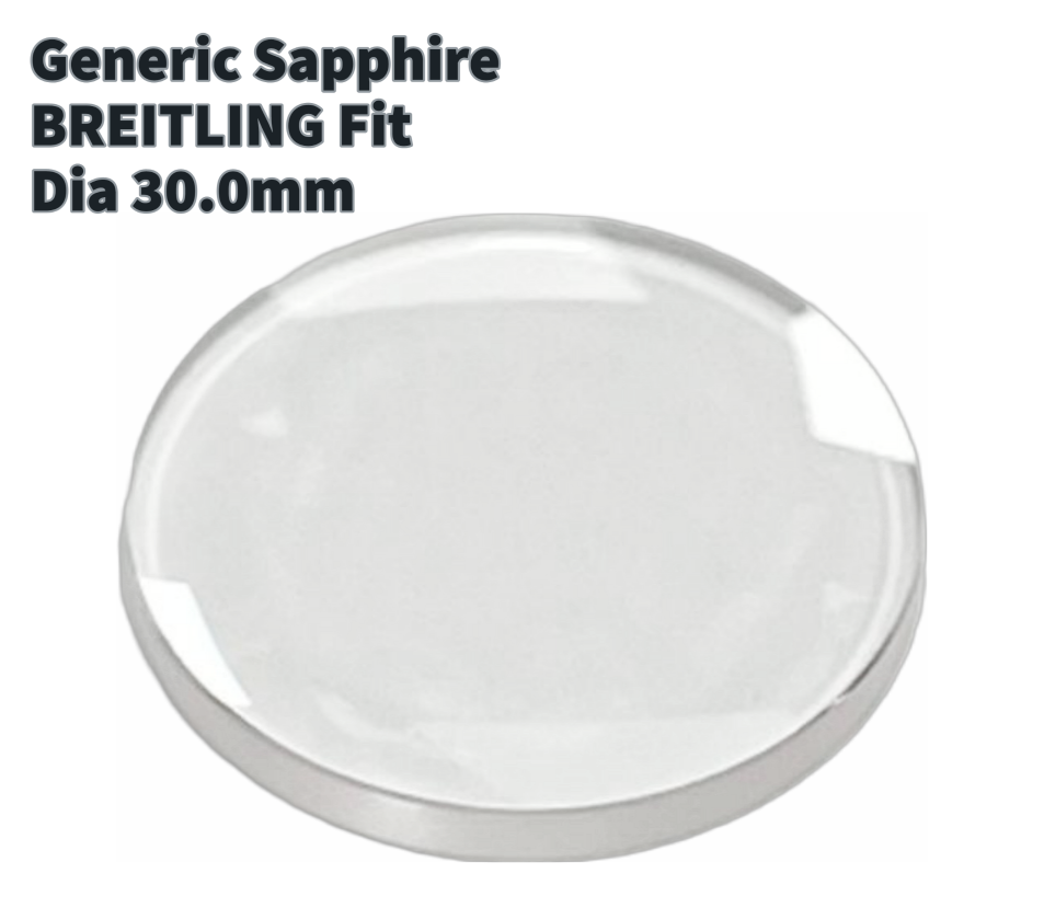Sapphire Crystals (30.0*4.2*2.80mm) Round Single Domed Fit BREITLING and others