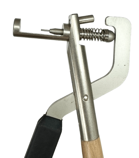 25mm wide Band Link Remover Plier Type with wooden handle, Two pins - Universal Jewelers & Watch Tools Inc.