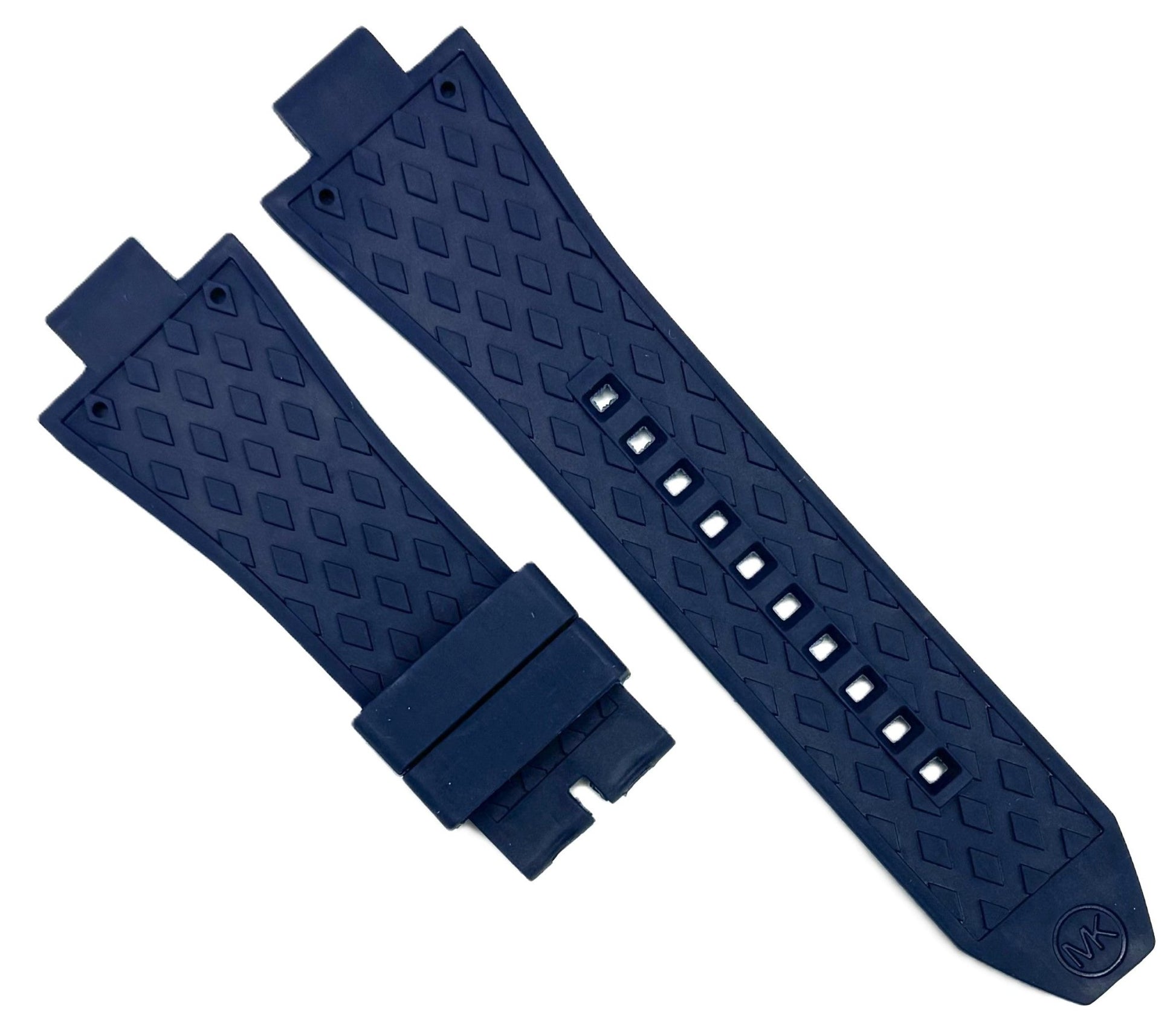 13mm Navy Blue Rubber Watch Band for Michael Kors, Dylan Chronograph Watches - Universal Jewelers & Watch Tools Inc.
