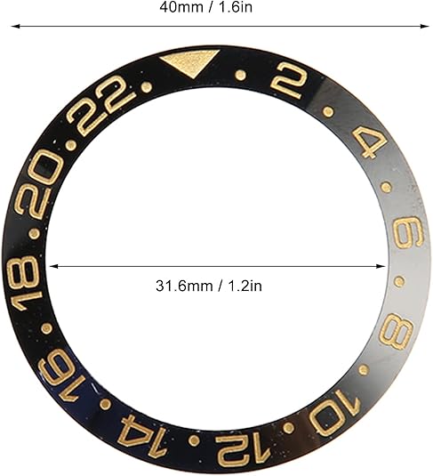 High Quality Ceramic Bezel Insert for Rolex GMT Master II Watch Carved White/Gold Number
