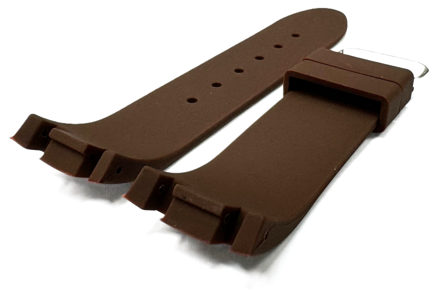 24mm Brown Color Silicon Rubber Watch Band for JOE RODEO Master - Universal Jewelers & Watch Tools Inc.