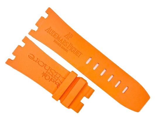 New High Quality 28x24 mm Plain Orange Color Special Rubber Band for AP Watches - Universal Jewelers & Watch Tools Inc.