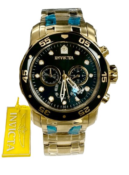 Luxurious GOLD - Tone with Chronograph Function INVICTA ProDriver 0072 - Universal Jewelers & Watch Tools Inc.