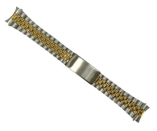 20MM Jubilee 2 - tone (GOLD & SILVER) Metal Watch Band with Regular Clasp - Universal Jewelers & Watch Tools Inc.