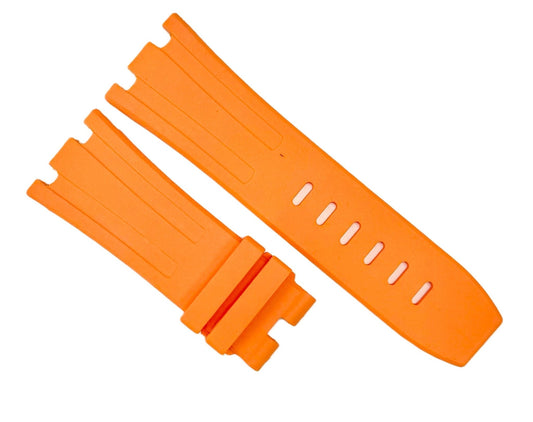 New High Quality 28x24 mm Plain Orange Color Special Rubber Band for AP Watches - Universal Jewelers & Watch Tools Inc.