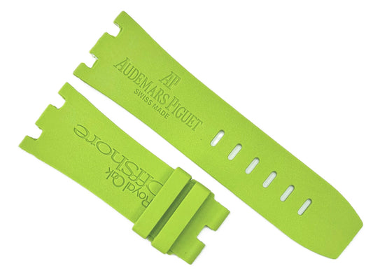 New High Quality 28x24 mm Plain Green Color Special Rubber Band for AP Watches - Universal Jewelers & Watch Tools Inc.