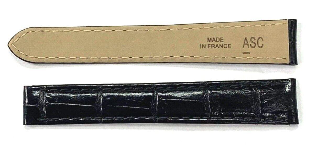 Watch Band Genuine Leather Alligator Grain fit Cartier Watch 18x16MM - Universal Jewelers & Watch Tools Inc.