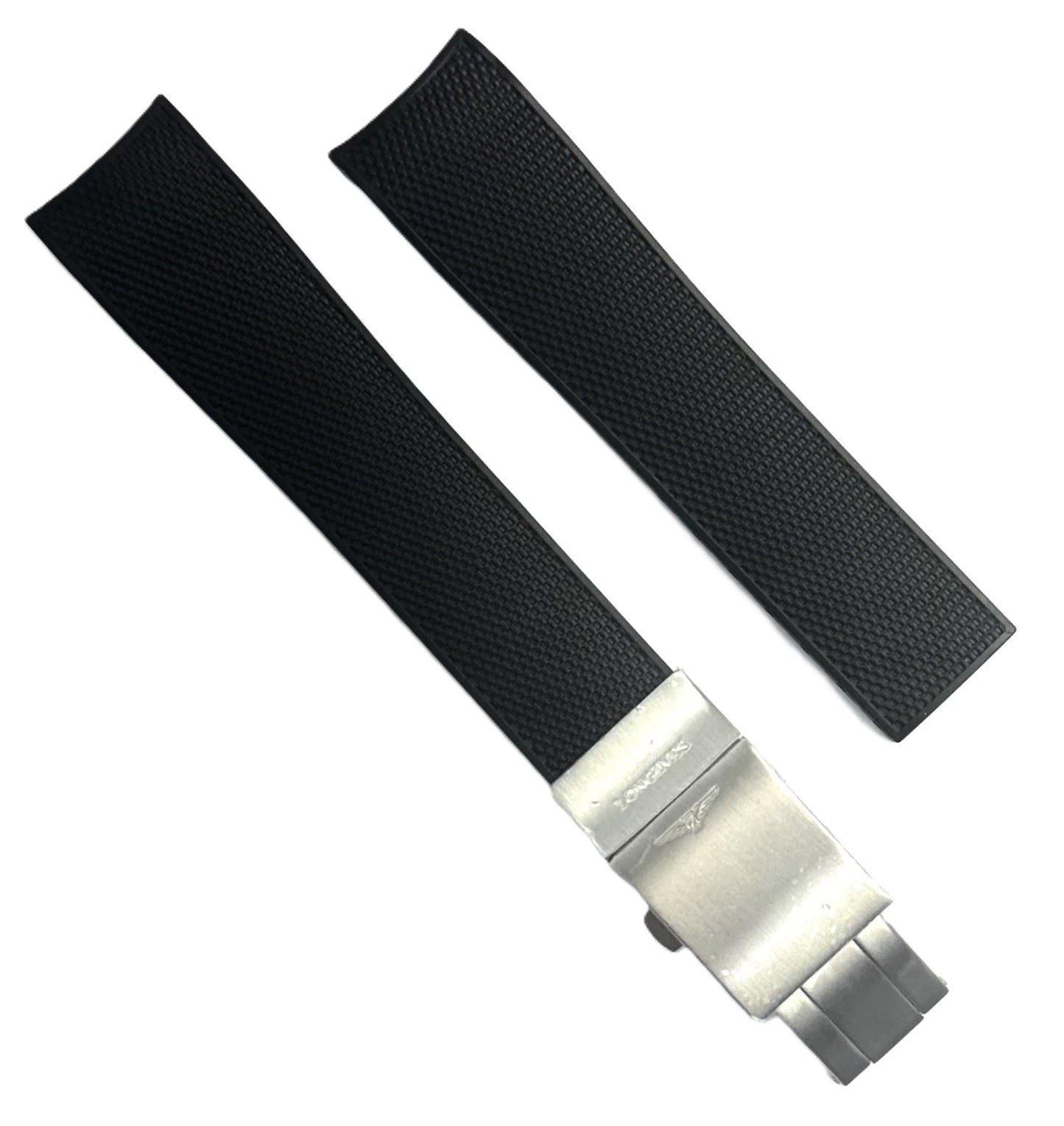 21mm High - Quality Curved End LONGINES Rubber Watch Band - Universal Jewelers & Watch Tools Inc.