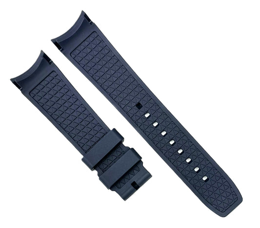 18 - 24mm, High Quality FKM Fluorine Rubber Blue Watch Band - Universal Jewelers & Watch Tools Inc.