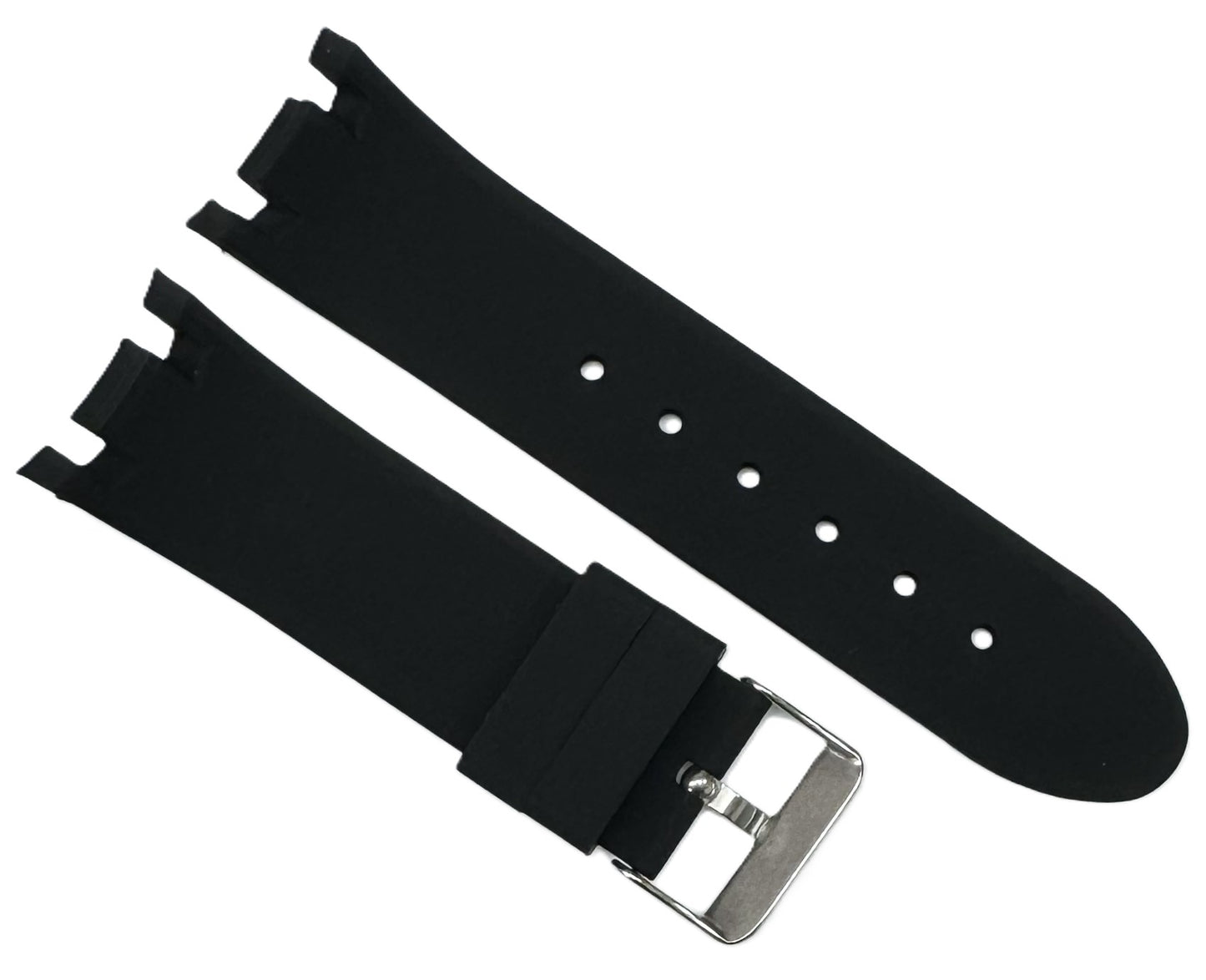 24mm Black Color Silicon Rubber Watch Band for JOE RODEO Master - Universal Jewelers & Watch Tools Inc.