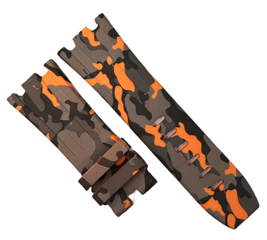 New 28x24 mm Camouflage Pattern Orange Color AP Rubber Band - Universal Jewelers & Watch Tools Inc.