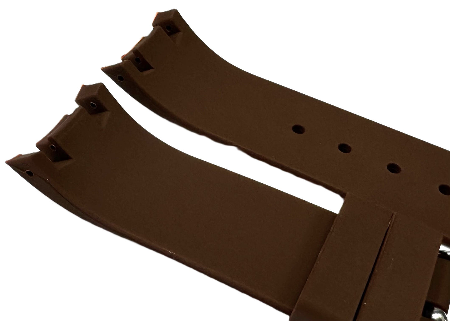 24mm Brown Color Silicon Rubber Watch Band for JOE RODEO Master - Universal Jewelers & Watch Tools Inc.