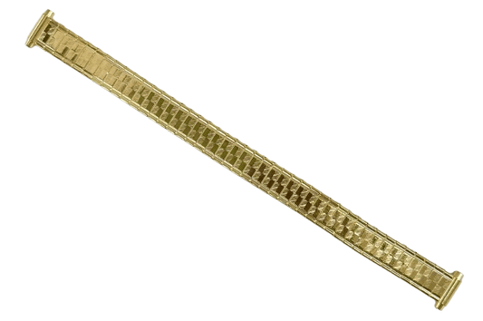 9 - 12MM Vintage Style Textured Gold Color Stretch Band for Ladies Watches - Universal Jewelers & Watch Tools Inc.